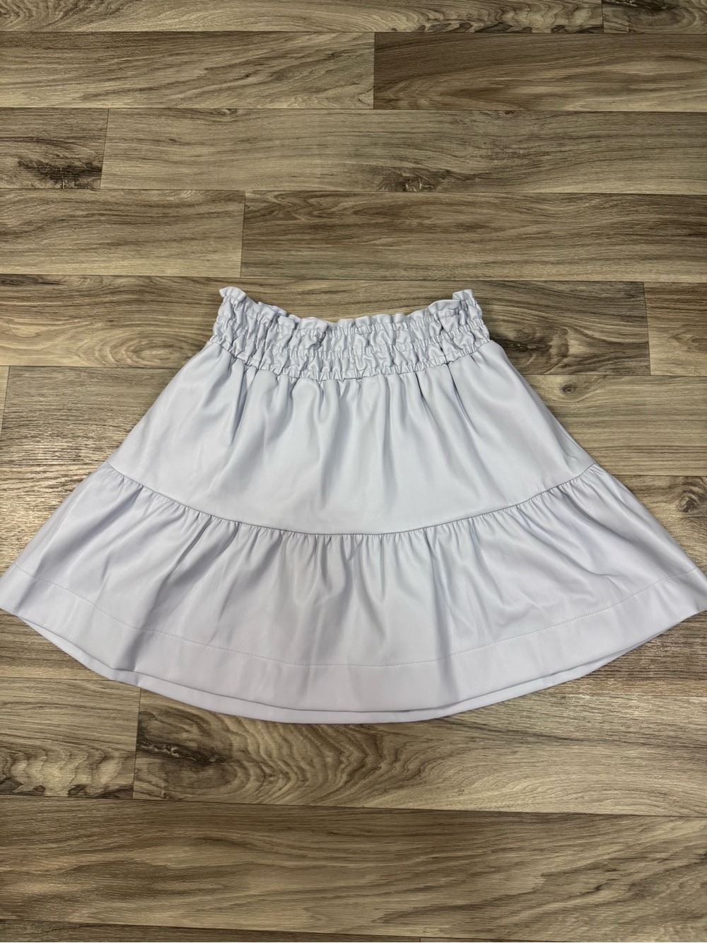 Anthropologie Somerset Mini Faux Leather Skirt in Blue Size Medium